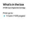 HP 951 cartuccia d'inchiostro originale ciano, ciano, 1 pz., 535 pagine