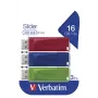 Verbatim Slider - chiavetta USB - 3x16 GB - blu/rosso/verde