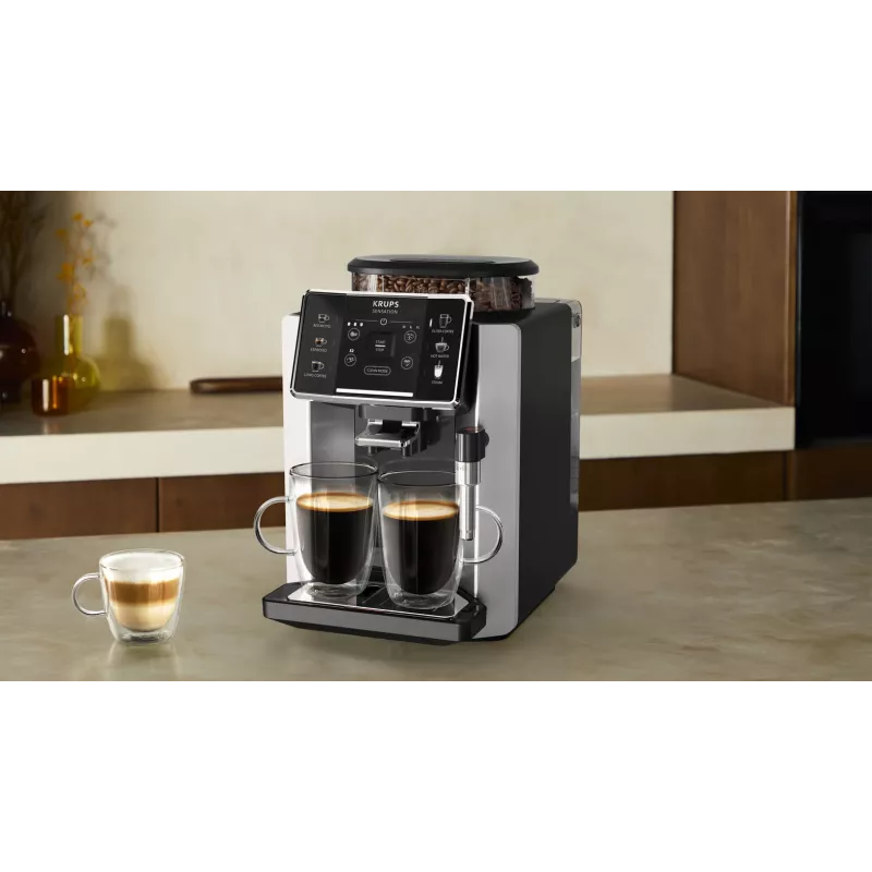 Macchina per espresso KRUPS Sensation EA910E — automatica, serbatoio acqua 1,7 l, macinacaffè integrato, 2 erogatori, 1450 W