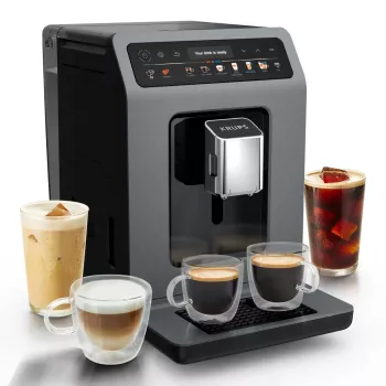 Macchina per espresso Krups Evidence Hot & Cold EA898GF0 – automatica, serbatoio acqua 2,5 L, macinacaffè integrato, 2 erogatori