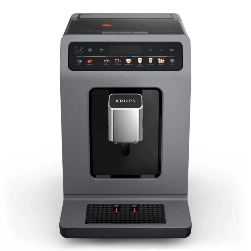 Macchina per espresso Krups Evidence Hot & Cold EA898GF0 – automatica, serbatoio acqua 2,5 L, macinacaffè integrato, 2 erogatori