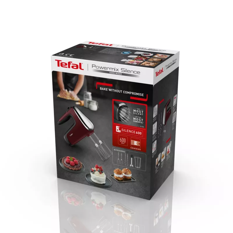 Tefal Powermix Silence HT6525 frullatore a mano 600 W rosso