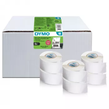 Etichette di spedizione Dymo LabelWriter Extra Large 104×159 mm autoadesive 6 rotoli, 1.320 etichette per LabelWriter 4XL/5XL