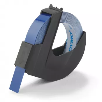 Nastro per etichette in rilievo DYMO Authentic | rotolo 9 mm x 3 m | stampa bianca su blu | autoadesivo | per etichettatrici in rilievo | 1 pezzo