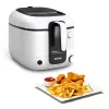 Friggitrice Tefal Super Uno FR3101 – singola, 1800 W, capacità di frittura 1,5 kg, 2,2 l olio, nero/bianco