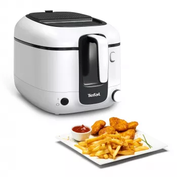 Friggitrice Tefal Super Uno FR3101 – singola, 1800 W, capacità di frittura 1,5 kg, 2,2 l olio, nero/bianco
