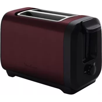 Tostapane MOULINEX LT5S05E0 — 2 fette, 1300 W, corpo in acciaio inox, nero/rosso
