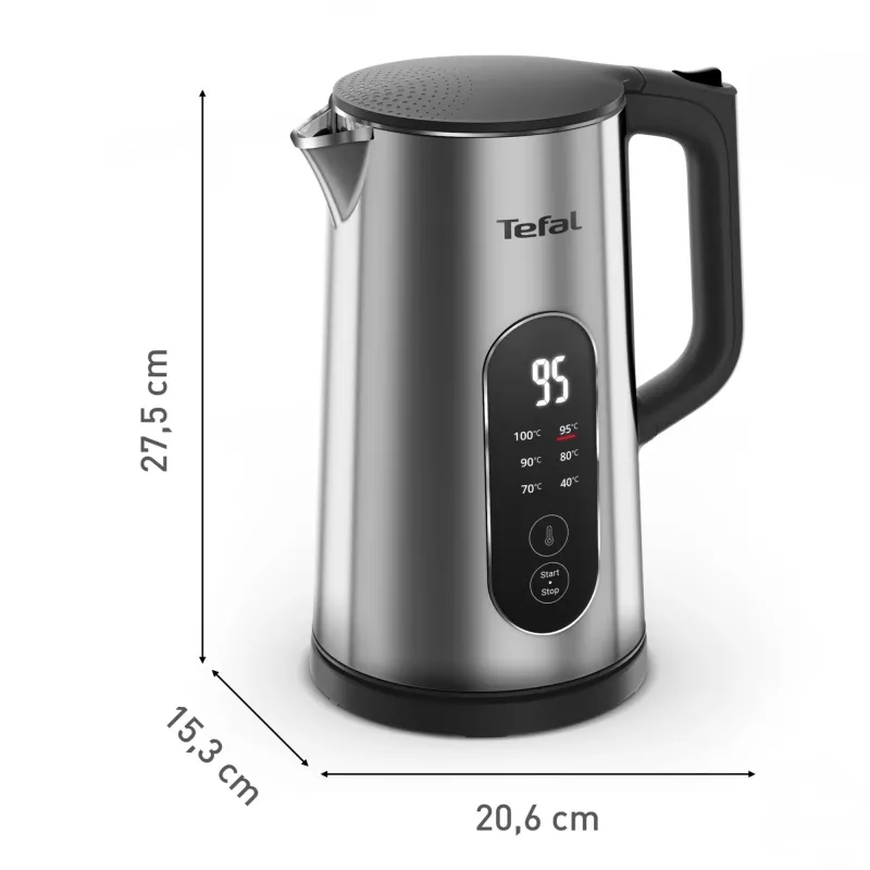 Tefal Selection KI871DE0 bollitore 1,7 l 1500 W nero, acciaio inox