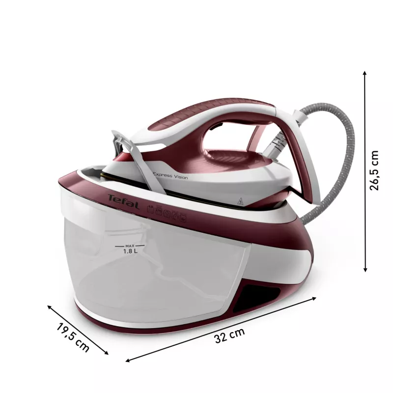 Tefal Express Vision SV8150 2800 W 1,8 L suola stiro Durilium AirGlide Autoclean rosso, bianco