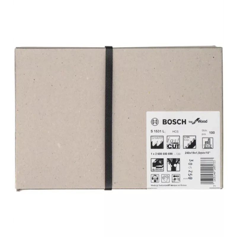 Bosch 2608650698 lama per sega a sciabola acciaio al carbonio (HCS) 100 pezzi