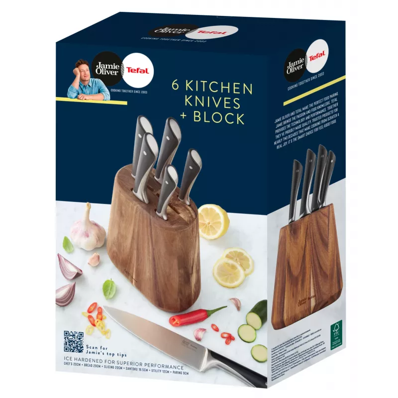 Set di posate Tefal Jamie Oliver K267S7 7 pz. lame in acciaio inox