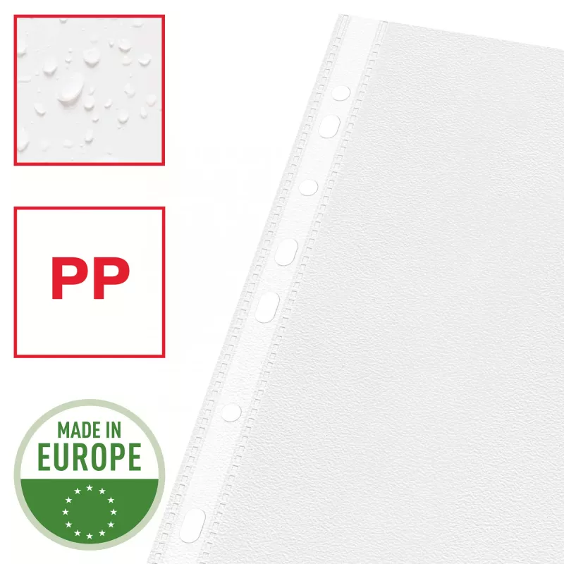 Esselte buste trasparenti A4 – Economy –, 210 x 297 mm (A4), trasparente, polipropilene (PP), verticale, apertura superiore, 230 mm