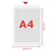 Esselte buste trasparenti A4 – Economy –, 210 x 297 mm (A4), trasparente, polipropilene (PP), verticale, apertura superiore, 230 mm