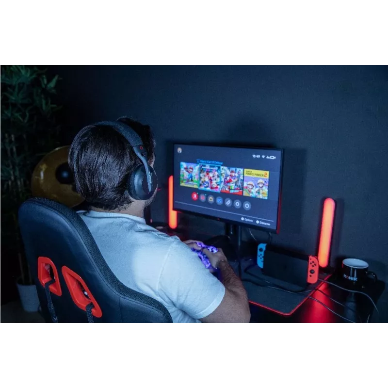 Konix PULSAR cuffie con filo e senza fili archetto gaming USB Type-C Bluetooth nero