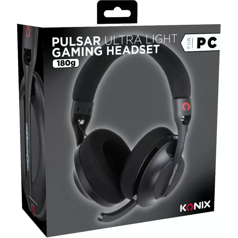 Konix PULSAR cuffie con filo e senza fili archetto gaming USB Type-C Bluetooth nero