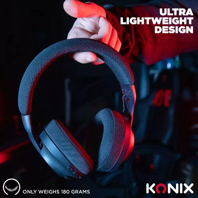 Konix PULSAR cuffie con filo e senza fili archetto gaming USB Type-C Bluetooth nero