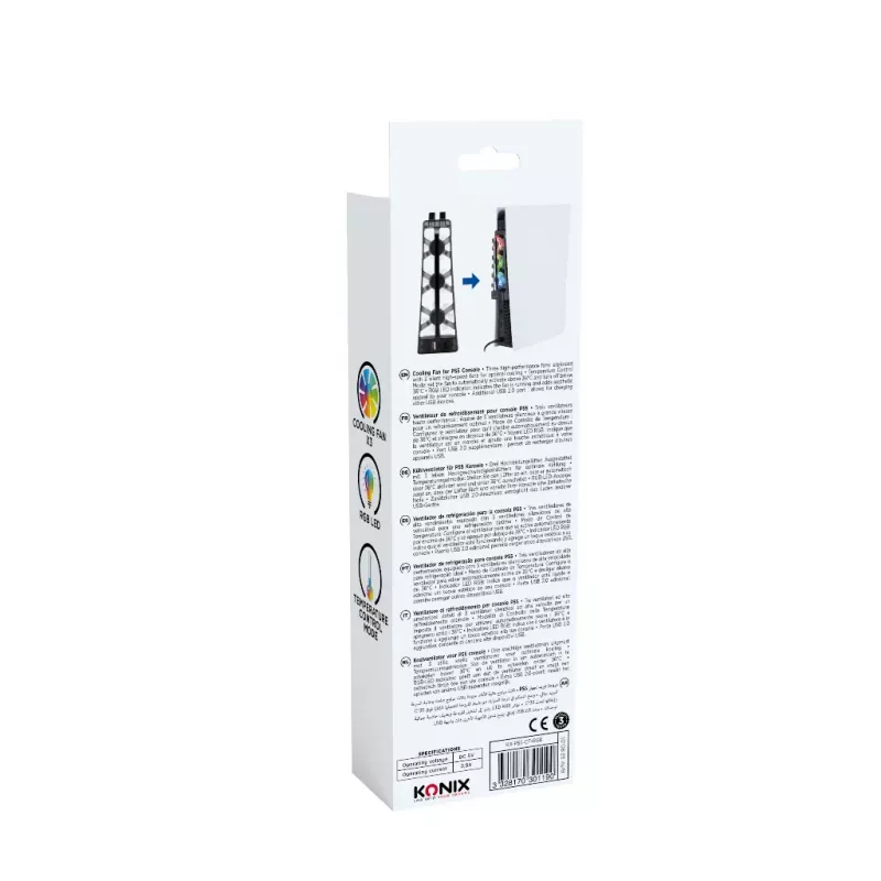 Konix 61889000052 parte/accessorio console di gioco ventola di raffreddamento