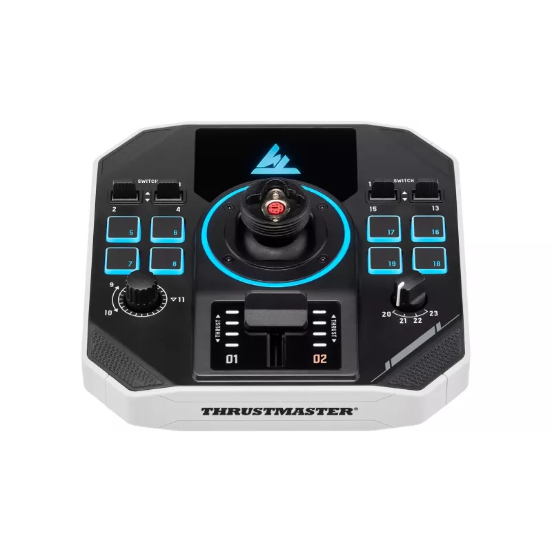Flightstick Thrustmaster Sol-R 2 HOSAS Space Sim Duo — con filo USB Type-C, analogico/digitale, nero/bianco