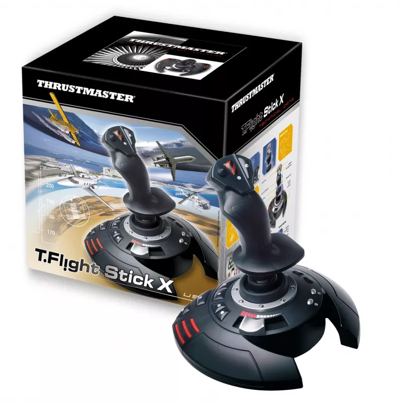 Thrustmaster T.Flight Stick X nero, rosso, argento USB joystick analogico PC, Playstation 3