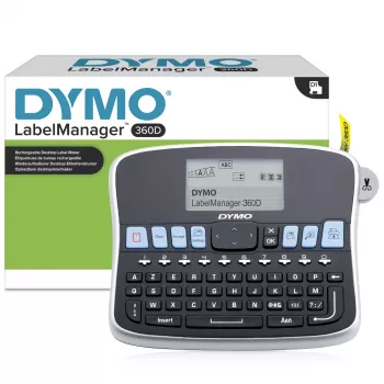 DYMO LabelManager etichettatrice desktop | 360D etichettatrice portatile ricaricabile facile da usare tasti smart One-Touch tastiera QWERTZ display grande | per l'organizzazione a casa e in ufficio