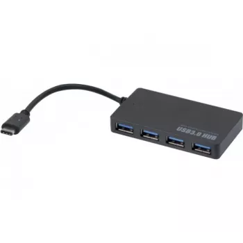 Hypertec 021308-HY hub interfacce USB 3.2 Gen 1 (3.1 Gen 1) Type-C 5000 Mbit/s nero