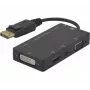 Hypertec 127377-HY adattatore cavo video DisplayPort DVI-D + VGA (D-Sub) + HDMI nero