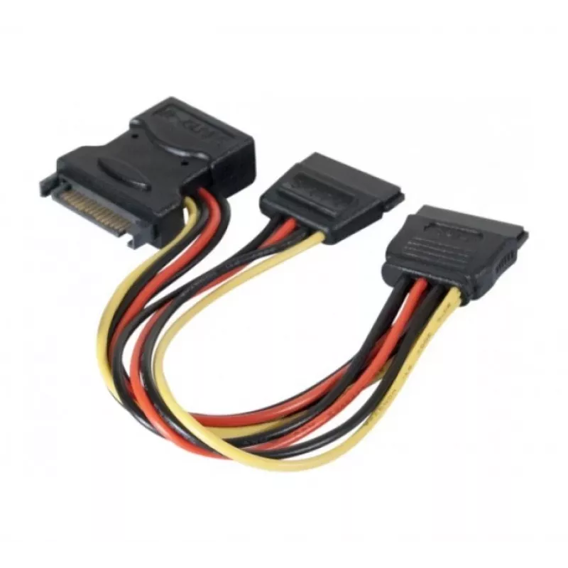 Cavo SATA ATEN 147557 0,3 m SATA 15 pin 2 x SATA 15 pin + Molex (4 pin) colori vari, nero