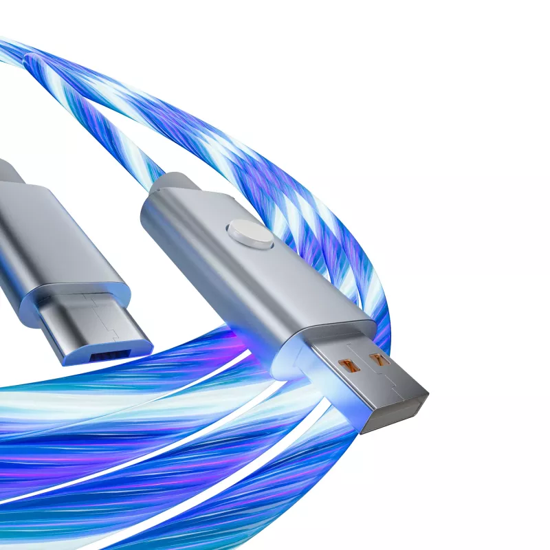 Oniverse cavo di ricarica Micro-USB con LED – 2 metri – bianco (multipiattaforma)