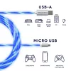 Oniverse cavo di ricarica Micro-USB con LED – 2 metri – bianco (multipiattaforma)