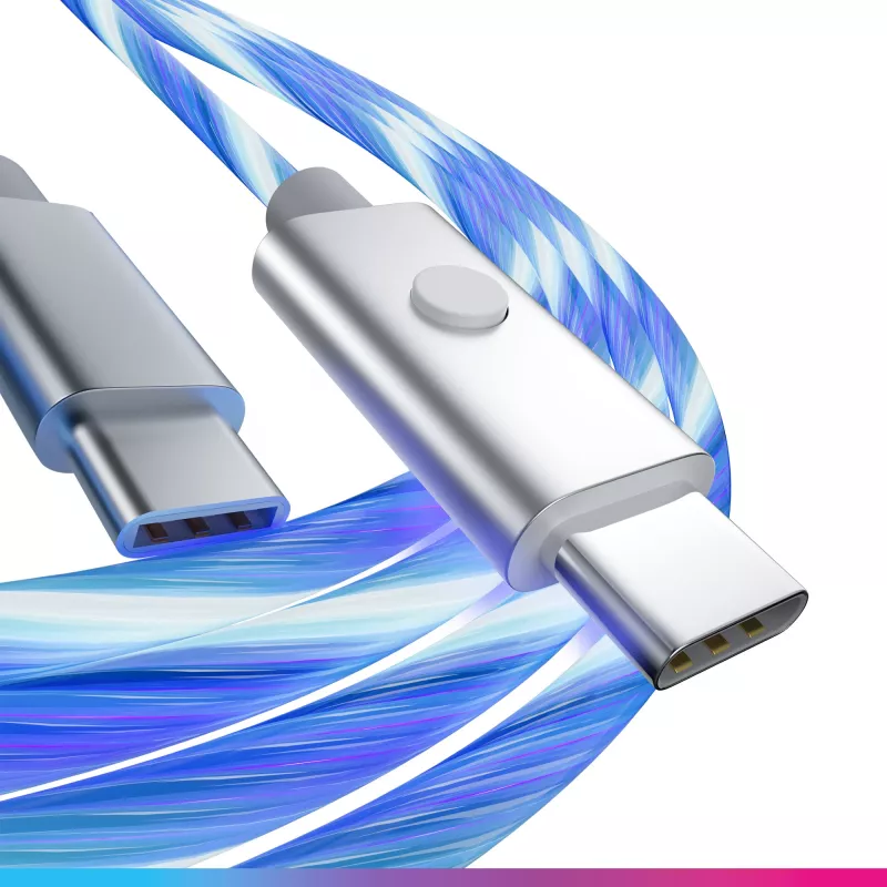 Oniverse cavo a ricarica rapida USB-C a USB-C – 2 metri – LED (multipiattaforma)