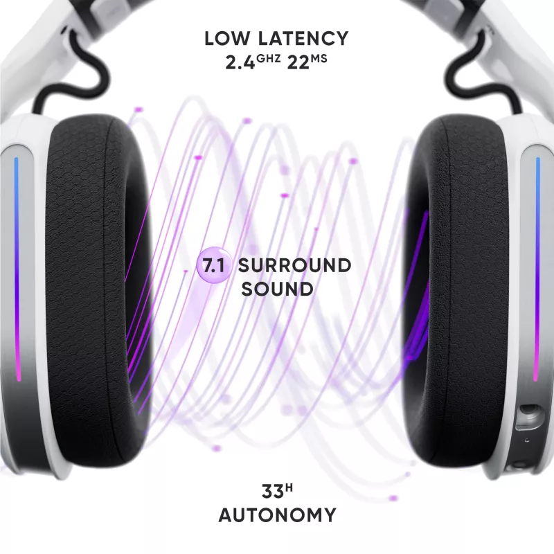 Oniverse cuffie gaming wireless Polaris - Celestial White (multipiattaforma)