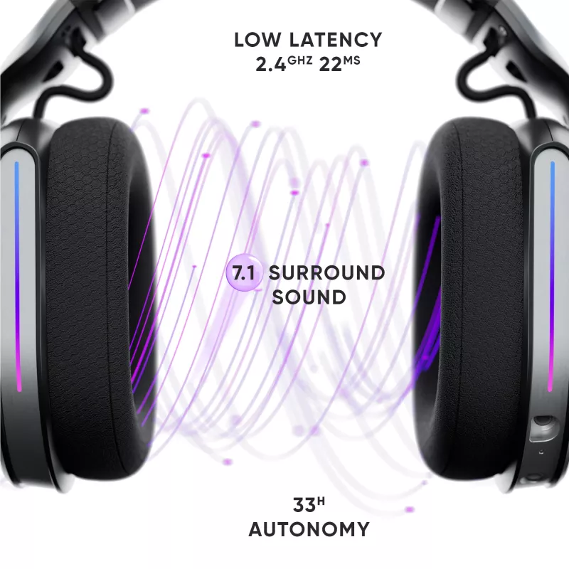 Oniverse cuffie gaming wireless Polaris - Eclipse nero (multipiattaforma)