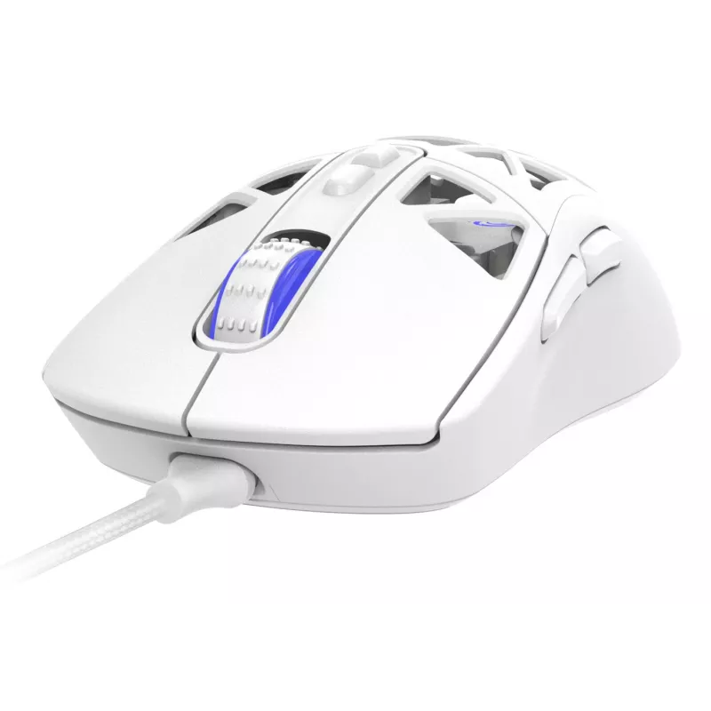 Oniverse - mouse gaming con filo Kryo - Luxion White (PC), ambidestro, ottico, USB Type-A, 13800 DPI, bianco