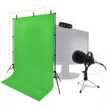 Steelplay Pro HD pacchetto streaming 4-in-1, 2 MP, 1920 x 1080 pixel, Full HD, 25 fps, USB 2.0, nero, acciaio inox