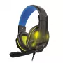 Steelplay HP47 cuffie con filo archetto gaming nero, giallo