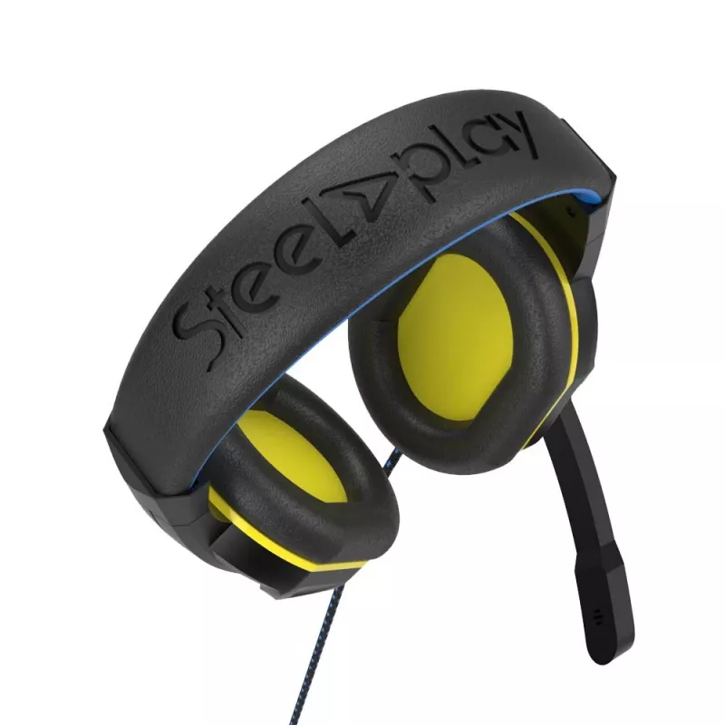 Steelplay HP47 cuffie con filo archetto gaming nero, giallo