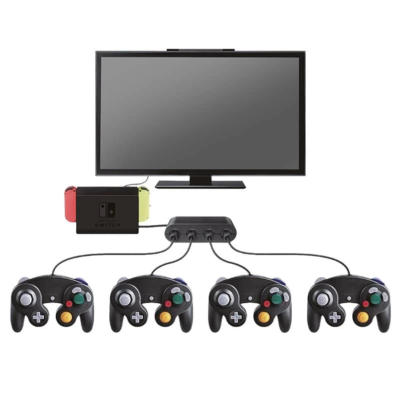 Steelplay adattatore per controller Gamecube® (Switch), Nintendo Switch, adattatore, nero, USB, con filo, 1 pz.