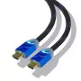 Steelplay cavo HDMI High Speed Ultra HD 4K 2.0 con LED 2M, 2 m, HDMI tipo A (standard), HDMI tipo A (standard), 3D, 18 Gbit/s, nero, blu