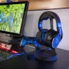 Cuffie Lexip Metaltech – wireless, bassa latenza, 32 h di autonomia – blu cobalto