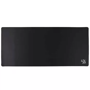 Tappetino mouse Lexip XXL – nero, nero, monocromatico, tessuto, gomma, base antiscivolo, tappetino mouse gaming