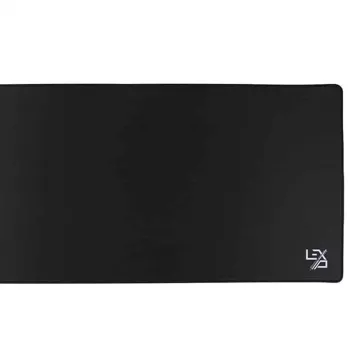 Tappetino mouse Lexip XXL – nero, nero, monocromatico, tessuto, gomma, base antiscivolo, tappetino mouse gaming