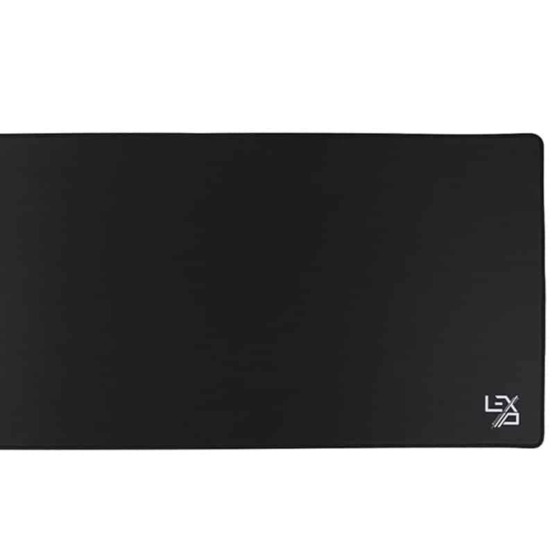 Tappetino mouse Lexip XXL – nero, nero, monocromatico, tessuto, gomma, base antiscivolo, tappetino mouse gaming