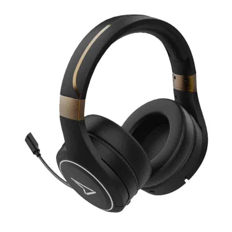 Cuffie Lexip Metaltech – wireless con bassa latenza, 32 h di autonomia – Radiance Gold