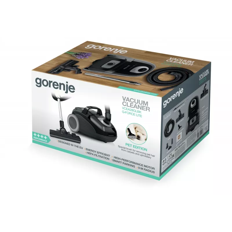 Gorenje VCEA28GLBK aspirabriciole 3 L a secco 700 W con sacchetto