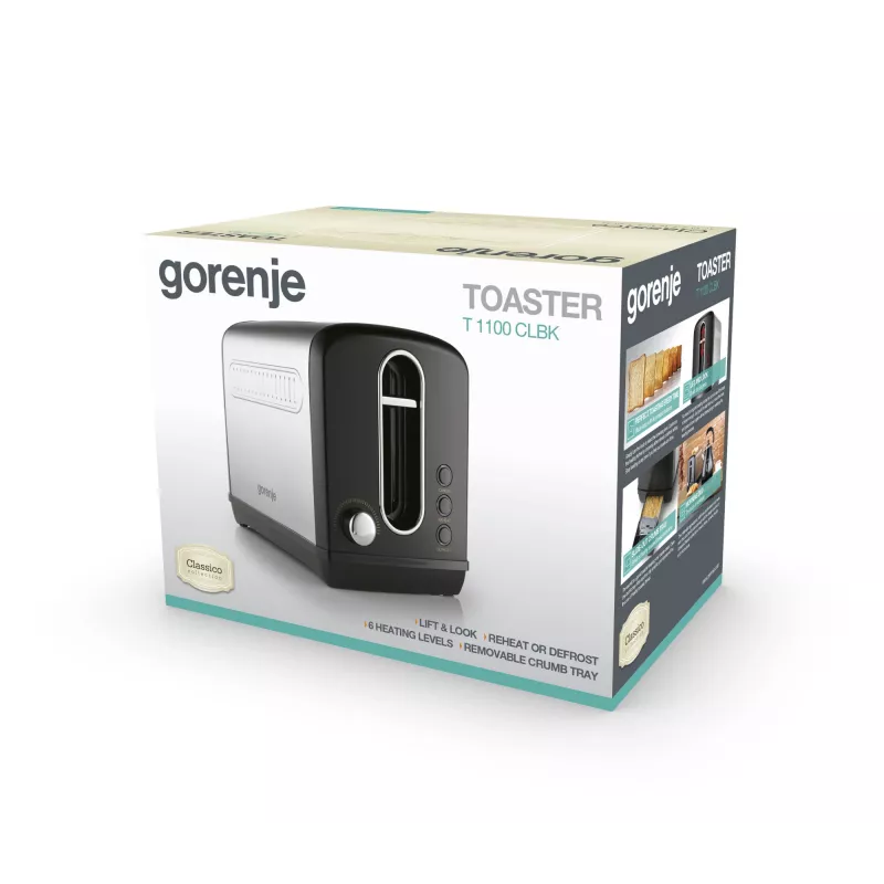 Gorenje T1100CLBK 6 2 fette 1100 W nero