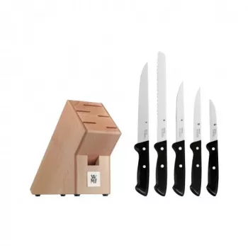 WMF 18.7469.9990 set posate da cucina 6 pz. set con ceppo portacoltelli
