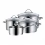 WMF Provence Plus set di pentole 4 pezzi, acciaio inox