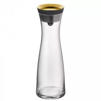 WMF Basic caraffa per acqua 1,0 oro design, caraffa, 1 L, oro, nero, trasparente, vetro, rotonda, Köhler & Wilms