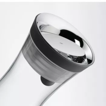 WMF Basic caraffa per acqua 1,0 nero, caraffa, 1 L, nero, trasparente, vetro, rotonda, Köhler & Wilms