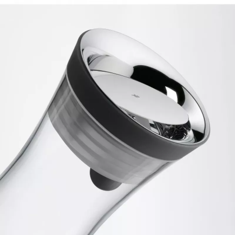 WMF Basic caraffa per acqua 1,0 nero, caraffa, 1 L, nero, trasparente, vetro, rotonda, Köhler & Wilms